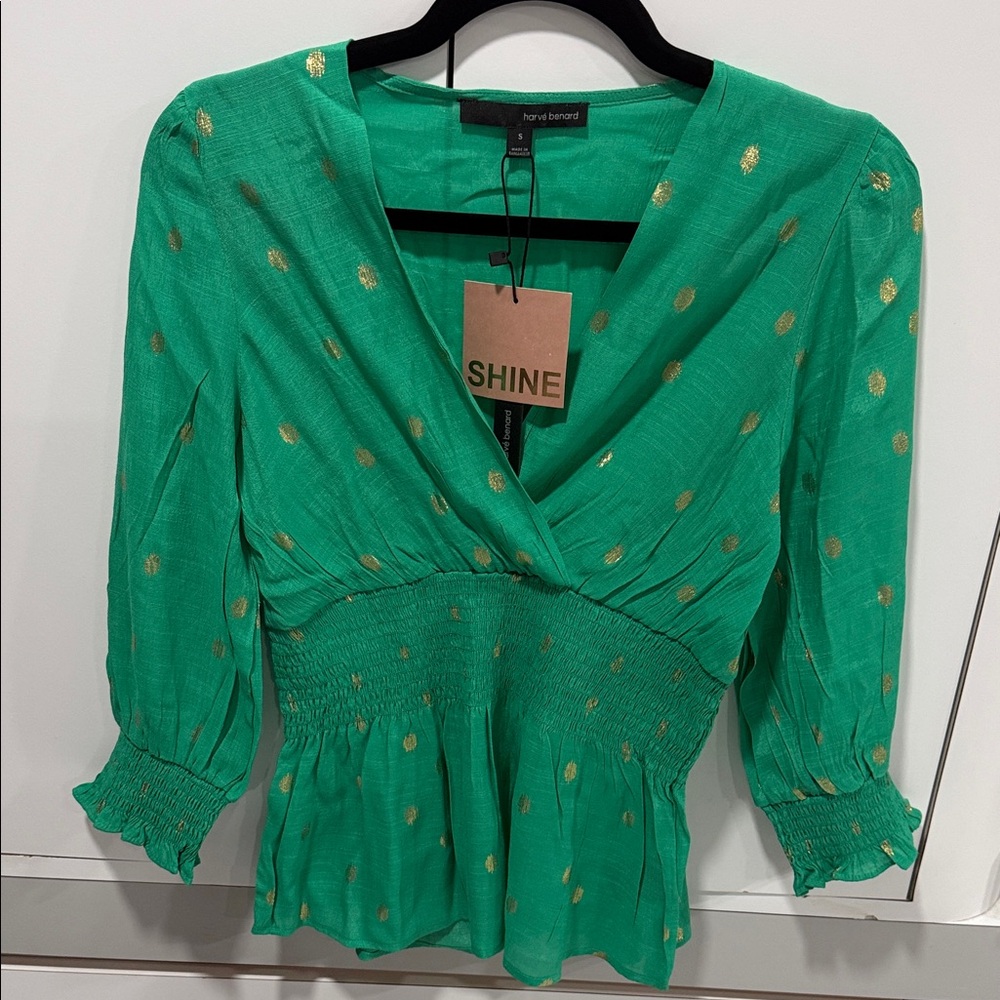 Green and Gold Women's Top